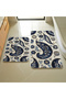 Blue Tone Ethnic Pattern 2-Piece Mat Set M104
