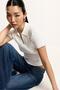 KADIN Basic fitilli polo yaka t-shirt - 5