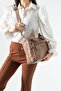 Washable Leather Multi-Compartment Cross Shoulder Bag Mink Model: (571-14-12U) - 2