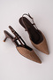 Jbr-F80 Belted Thin Heel Straw Shoes - 2