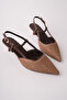 Jbr-F80 Belted Thin Heel Straw Shoes