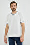 Striped Crew Neck Knitwear T-Shirt - 3