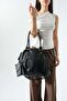 Washable Leather Multi-Compartment, Shoulder and Arm Bag Black Model: (571-14-18E) - 2