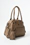Washable Leather Multi-Compartment, Shoulder and Arm Bag Brown Model: (571-14-18E) - 3