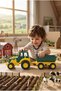 Pull-Along Educational Farm Life Themed Toy Car Set with Tractor and Trailer - 2