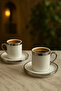 6-Person Porcelain Luxury Platinum Plated Coffee Cup Set 100ml - 2