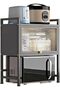 Microwave Stand with Enclosed Cabinet Doors