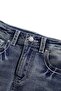 Blue Butterfly Embroidered Y2K Denim Skirt - 4