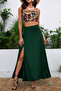 Women's High Waist Side Slit Long Summer Sandy Skirt