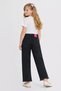 26904-26 Girls' Denim Trousers with Star Patch Detail, Tasseled Legs, Comfortable Fit, Daily Wear - 5
