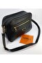 Black Soft Leather Three-Compartment Bag - 5