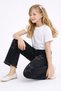 26904-26 Girls' Denim Trousers with Star Patch Detail, Tasseled Legs, Comfortable Fit, Daily Wear - 6