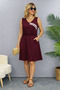 Women's Drawstring Waist V-Neck Strap Mini Two-Thread Viscose Dress