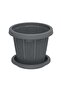 Cedargrain Flowerpot with Tray 14" - 3