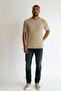 Men's Slim Fit Ribbed Knit T-Shirt Short Sleeve Crew Neck Modern Basic T-Shirt