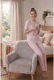 Candy Stripe Crew Neck Short Sleeve Women's Pajama Set - 3