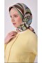 قهوة مريرة، نمط هندسي متعدد الألوان، حرير قطني 100%