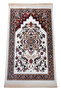 Carpet Prayer Rug Patterned Cream Prayer Rug – Classic Motif Non-Slip Base Prayer Mat - 2