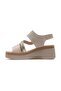 2613804Y Women's Genuine Leather Padded Sole Casual Sandals - 5