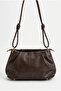 Women's Brown Single-Eye Leather Look Shoulder Bag Stylish and Suitable for Daily Use - 2