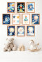 10-Piece Frame-Looking Space, Astronaut, Planet, Baby, Children's Room Painting Set 15X20 cm Mdf Uv Printing