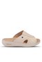 Naye-G Women's Leather Slippers Beige