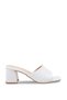 Maia Lila Women's Heeled Slippers 0012201 White Patent Leather - 4