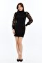 Women's High Neck Tulle Lace Detailed Midi Length Camisole Dress - 5