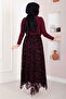 Degaje Draped Sandy Body Claret Red - 4