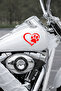 Paw Sticker - Heart Paw Car Sticker - Motor Sticker 15X13Cm - 3