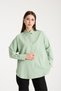 Women's Classic Collar Long Sleeve Relaxed Fit Shirt with Stone Button Detail - 3