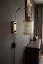 Plug-In Wingmn Honey Color Glass Sconce Wall Lamp Modern Vintage Living Room Bedroom Staircase Retro - 8