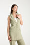 Stone Detailed Vest and Trousers Women's Set - 4
