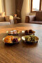 Set of 4 Gold Color Metal Mini Turkish Delight Bowls - Forged Patterned Presentation Plates - 4
