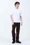 Men's Crew Neck Ribbed Knit T-Shirt White - 26Y 681 - 3