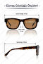 Handmade Acetate - Polarized - Uv400 Protected Brown Men's Sunglasses 56 Ekartman Dkgg6294C2 - 2