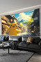 Pikachu Pokemon Themed Wall Covering – Large Size Tapestry Wall Carpet, Game Anime Movie Room Decor - 3