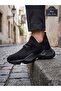 Black (Black Sole) Lace-Up High Sole Men's Sneaker - 3