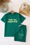 Boy's Shorts Printed T-Shirt Set Casual Sports Set of 2 - 3