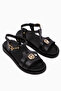 Evelin Black Buckle Women's Sandals - 3