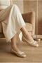 Eya Sparkling Sequin Embroidered Women's Ballerinas - Comfortable Sole Women's Shoes with Bow Detail - 2