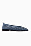 Jesica Genuine Leather Blue Women's Ballerinas - 2