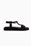 Evelin Black Buckle Women's Sandals - 2