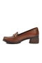 Tan Genuine Leather Women's Heeled Shoes - 4