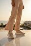 Beige Stone Embroidered Women's Sneakers - 3