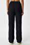 Textured Pocketed Stretch Knit Trousers Lci0069 Black - 6