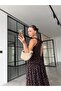 Necklace-Detached Chiffon Dress Brown - 5