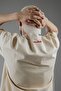 The Button Oversized Mens Tshirts, Beige, SF15-6BEI , Size-S - 3