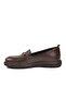 Brown Genuine Leather Women's Casual Shoes - 4