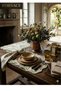 Toile De Jouy Patterned 6 Piece Luxury American Service and Runner Set - 4